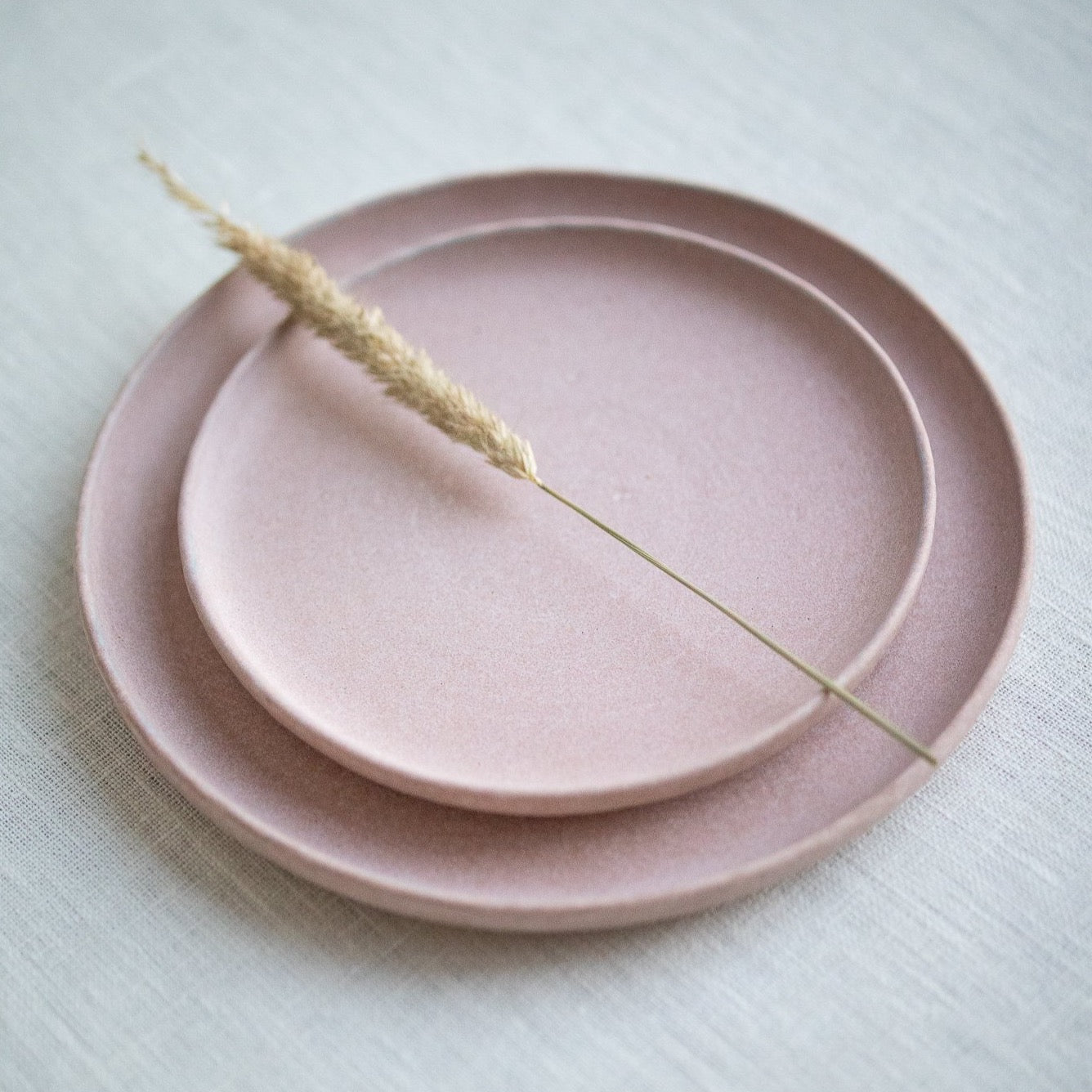 Plate in pale pink